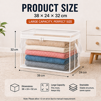 🔥Limited TimePromotion 49% OFF 📦Large Heavy-Duty Thick Plastic Clear Storage Bag for Clothes, Moving & Storage