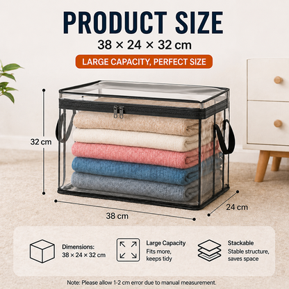 🔥Limited TimePromotion 49% OFF 📦Large Heavy-Duty Thick Plastic Clear Storage Bag for Clothes, Moving & Storage