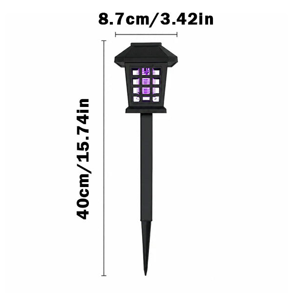 Eco-Friendly - 2-in-1 Flickering Flame - Solar Powered Mosquito Zapper & Garden Stake Light