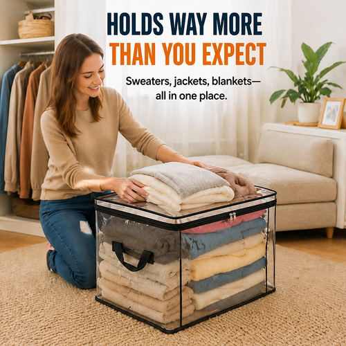 🔥Limited TimePromotion 49% OFF 📦Large Heavy-Duty Thick Plastic Clear Storage Bag for Clothes, Moving & Storage
