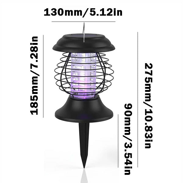 Eco-Friendly - 2-in-1 Flickering Flame - Solar Powered Mosquito Zapper & Garden Stake Light