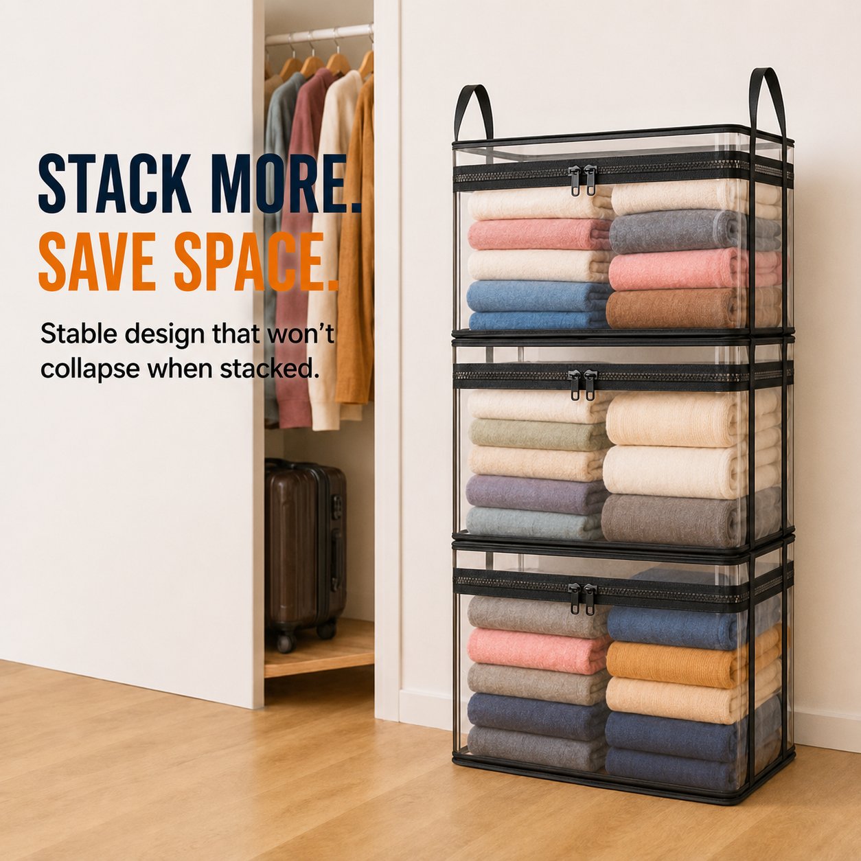 🔥Limited TimePromotion 49% OFF 📦Large Heavy-Duty Thick Plastic Clear Storage Bag for Clothes, Moving & Storage