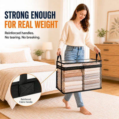 🔥Limited TimePromotion 49% OFF 📦Large Heavy-Duty Thick Plastic Clear Storage Bag for Clothes, Moving & Storage